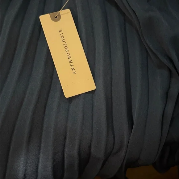 Anthropologie NWT Silky Plissé Shorts in Turquoise Size Medium - Picture 5 of 5